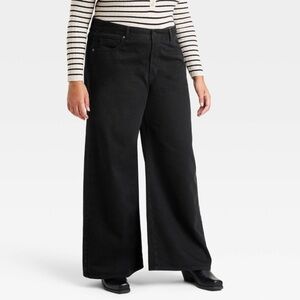 NEW Universal Thread Women's Black Super Wide-Leg Jeans sz. 24 Regular